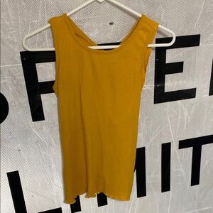 Vibrant Yellow Ribbed Tank Top